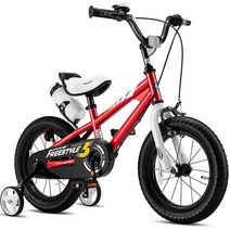 RoyalBaby 남아 여아 자전거 BMX 프리스타일 2 핸드 브레이크 보조 바퀴 포함, 12 Inch With Training Wheels, Red