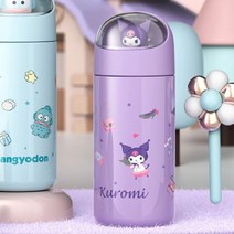 산리오 피규어 보온 보냉 텀블러 물통 350ml, 쿠로미, 1개