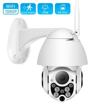 가게CCTV 강아지 홈캠 홈 실외 현관 문 농막 CCTV 와이파이 야외 스피드 돔 무선 보안 카메라 1080P PTZ IP 팬 틸트 4X 디지털 줌 2MP 네트워크 감시, 1080P Add 128G Card_미국 플러그