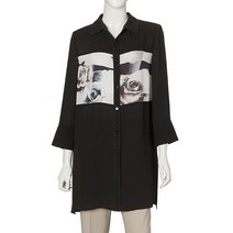 리본 플라워프린트 셔츠 RB7-BL120