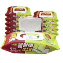 홈인더스트리 물걸레청소포 고급형 중형 25p, 12개입