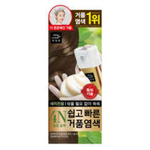 미쟝센 쉽고 빠른 거품 염색 새치전용, 4N 짙은갈색, 6개