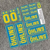 야구헬멧스티커 OHLINS 오토바이 사이드 스트립 자전거 헬멧 스티커 자동차 스타일링 비닐 데칼 야마하 Tmax 혼다 스즈키 가와사키 베스파, 16 20CMX20CM