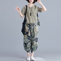 소재 마 삼베 린넨 개량 생활한복 여자 원피스 면 퓨전 여름 상하의세트 여성