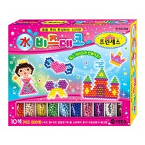 [P1G] 아모스비즈데코 프린세스 10색 비즈800개 44505 / 아모스 종이나라 아이클레이 색종이 글라스데코 썬데코 ( P1G / 559987EA )