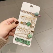 진주느낌 40대 50대 주부 봄여행 집게 헤어핀 일회용 여학생용 머리끈