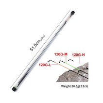 FTK 60% 카본 탑 팁 피더 잉어 로드 탑 팁 낚시 액세서리 낚시 태클 120gM L H, WHITE