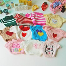 라지 사이즈 손뜨개 인형옷 니트(11종), (11) 핑크 돼지