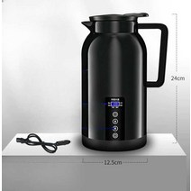 차량용포트 12 24 볼트 온수 화물차 운행 트럭 버스, 블랙 트럭용 1300ml