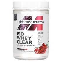 머슬테크 Muscletech ISO Whey Clear Ultra-Pure Protein Isolate Arctic Cherry Blast 1.10 lbs (503 g) US 직배송, 1개
