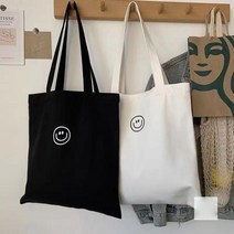 남녀공용 스마일 대형 에코백 KK221