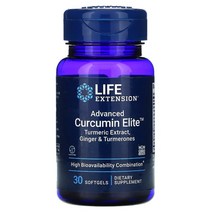 Life Extension Advanced 커큐민 Elite 강황 추출물 생강 강황 소프트젤 30정