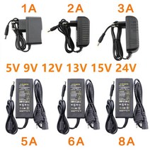 12V DC 전원 공급 장치 12V 5V 6V 8V 9V 10V 13V 14V 15V 24V 1A 2A 3A 5A 6A 8A 변압기 AC 220V ~ 12V AC, 03 3A_06 12V_02 US Plug