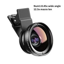 휴비나인 폰캠렌즈 전문가용 휴대폰 카메라 렌즈 매크로 Hd Dslr 효과 클립 온 아이폰 12 11 프로 맥스 삼성 S20 플러스 화웨이용, 없음, Black Num1