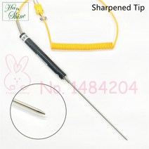 K타입 표면 열전대 -50 ~ 500 ℃ Φ3mm L = 175mm 프로브 평평한 날카로운 바늘 휴대용 온도 센서 케이, 02 needle tip