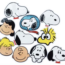 디즈니 산리오 캐릭터 투명 빅 스티커 노트북 캐리어스티커, 스누피 얼굴