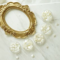[6개]5mm 관통형 자개 팬던트 5종 예쁜 비즈 공예 취미 만들기 부자재 DIY 재료, 원형