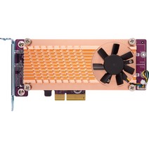 QNAP Dual M.2 22110 / 2280 PCIe Gen3 x4 NVMe SSD Expansion Card 111653