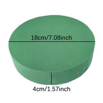 스치로폼 압축 폼포드 대형 우드락 스펀지 라운드 드라이 플로랄 폼 블록 DIY 꽃꽂이 스티로폼 브릭 꽃 포장 진흙 1 개, 4.4