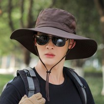 데일리비 시원하고 챙넓은 메쉬라인 사파리 여름 등산 남자모자 여자챙모자 낚시, 커피브라운