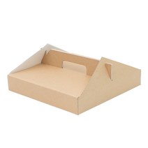 크라운포장 손잡이형 크라프트(KP) 사각 피자박스 13인치(345 X 345 X 45mm) 30개입 포장 음식 단상자 식품 패키지 용기, 30개