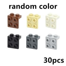 DIY 벽돌 호환 조립 입자 21712 44728 1x2-2x2 스터드 빌딩 블록 부품 아이들을위한 교육 크리 에이 티브 장난감, random color 30pcs