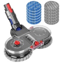 물걸레 청소기 아쿠아 홈쇼핑 유선 무선 스팀 프로모션 다이슨 v15 v11 v10 v8 v7 진공 용 걸레 부착물 물 탱크 및 12개의 빨 수 있는 걸레가 있는 전기 걸레, 육군 녹색