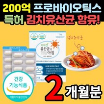 온가족 장건강 락토바실러스 가세리 카제이 식물성 장용 캡슐 김치유산균, 2개월 분
