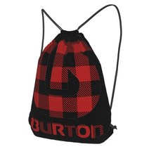Burton 스노우 보드 그레이 격자 무늬 로고 Drawstring 배낭 여행 휴대용 체조 가방 가방 여행 스포츠 가방, 01 Small size