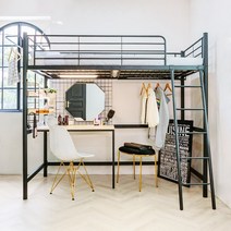 일루일루 이층벙커침대 모음, 코모드i반반한벙커침대+12cm포켓스프링, 블랙