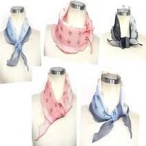 H패턴 린넨 마 마름모 스카프 쁘띠 러블리 여행 데이트 예쁜 트렌디한 코디 아이템 미니 숏 세련된 정장 캐주얼 스타일링 우아한 고급진 여성 목도리 봄 여름 레이어드 포인트 소프트