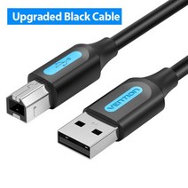Vention-USB 프린터 케이블 USB 3.0 2.0 Type A Male B 케이블 캐논 엡손 HP ZJiang 라벨 DAC 프린터127763, CHINA_Upgraded Black | 2m