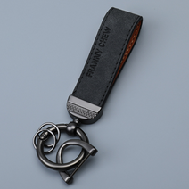 호연상사 iSeriseKeyring 아이디어 가죽 자동차 키링 키홀더, 기본형 블랙