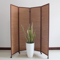 대나무 병풍 파티션 가벽 원목 공간분리 카페 스크린