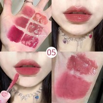 Pealy 틴트 립스틱 2 IN 1 벨벳 틴트&워터 틴트 6색, 05# 점심 휴식