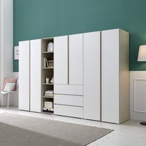 동서가구/착불 이즈 클래스 2800 옷장 세트 DF923164, 화이트