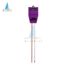 탁도계 탁도측정기 3 in 1 토양 PH 측정기 꽃 냄비 습도계 토양 테스터 식물 성장 수분 광도 측정기 정원 도구, Purple