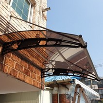 캐노픽스 1500X1300 천막 어닝 지지대 설치 비가림막 비가림시설 처마 가격, 검정틀 블루렉산