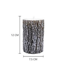 led양초추천 이케아초 led양초 led티라이트 led캔들 새 해 크리스마스 웨딩 장식에 대 한 원격 제어 왁스 촛불 3 불꽃 없는 촛불 밤 빛 소나무 led 촛불의 1 세트, 1PC 7.5x12cm