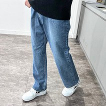 노마진컴퍼니 5컬러 남성 더블 와이드핏 일자 롱 데님팬츠 청바지 면바지 (S-XL)