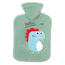 생리핫팩 따뜻한 물주머니 500ml 누수 방지 물 주입 디자인 화상 방지 따뜻한 배꼽 귀여운 만화 플러시 뜨거운 물병 사무실용, 육군 녹색, 04 육군 녹색
