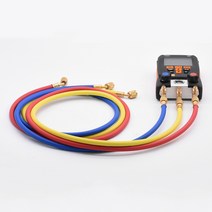 매니폴드 게이지 압력 게이지 매니폴드 압력계 testo 550 r410 r134a r410a r22 r12 r502 14 용 1.5m 에어컨 냉동 충전 호스 sae 암 hvac, 1m