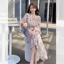 잔꽃롱원피스 전문점 궤짝을 치우다 여성의류 일찍이 봄 프렌치 소프트스타일 고퀄리티 감각 로맨스 플라워 4586642952, 잔꽃스커트, L