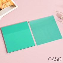 오아소 투명 방수 점착식 접착 메모지 컬러 포스트잇 250매, 초록