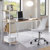 힐링가구 포스 조립식 H형 와이드 철제 책상 1인용, 블랙