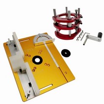 원형톱 조기대 가이드 다이 테이블쏘 플런지쏘 라우터 리프트 키트 w 65mm 직경 모터 용 알루미늄 플레이트 목공 작업대 트리머 조각 기계, 전자를 설정
