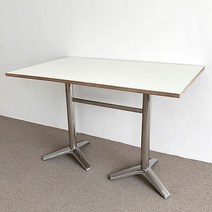 오그레 자작 HPL 화이트 호마이카 사각 테이블 600X1200