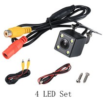 화물차후방카메라 탑차블랙박스 고화질 와이드 앵글 HD 자동차 비디오 차량 백업 역방향 12 LED 야간 투시경 주차, 04 4 LED set