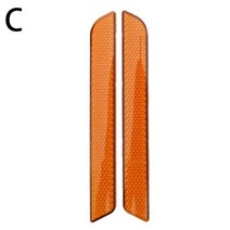 할리 부품 개조 악세사리 할리 오토바이 전면 포크 다리 반사판 안전 경고 래치 커버 하드 새들백 사이, 02 Yellow