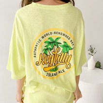 쉬즈아츠 키박스티 루즈핏 비치룩 비치티셔츠 오버사이트 여름 반팔 티셔츠 당일발송